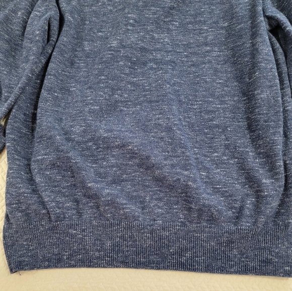 J. Crew Blue V-Neck Sweater Mens Size Large Slim Fit - Picture 3 of 12